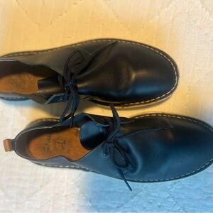 Navy  Clarks Leather Men's Shoes
